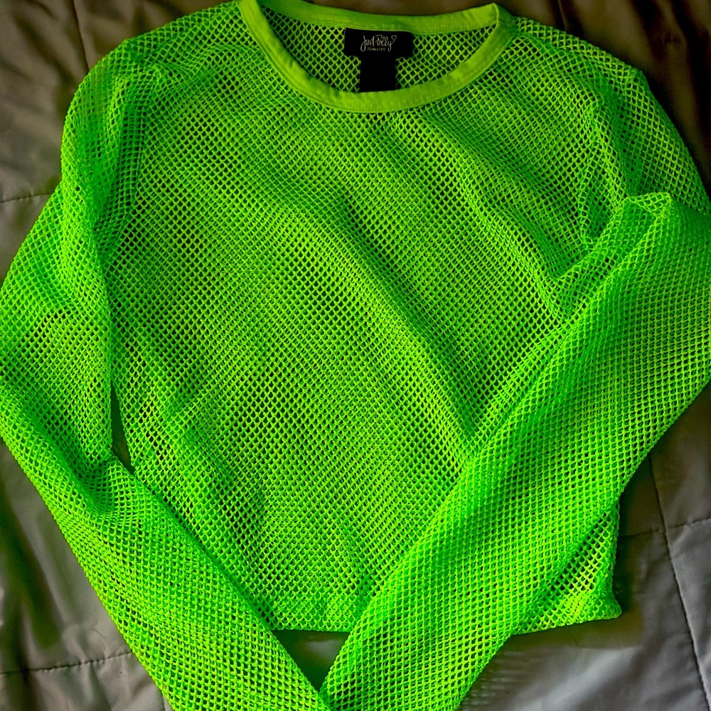 Fluorescent Green Crop Top